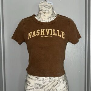 Super cute Nashville Stretch Crop Tee